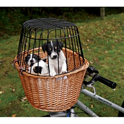 Trixie cykelkurv rødpil flet med gitter - op til 5 kg hund